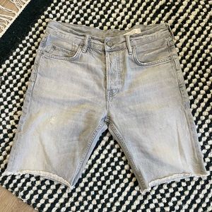 All Saints faded grey shorts